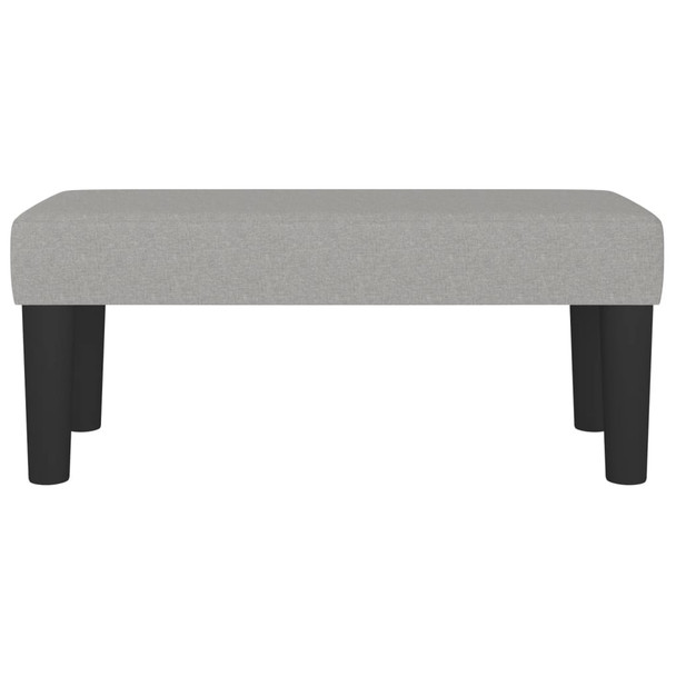 Klupa svjetlosiva 70 x 30 x 30 cm od tkanine 346616