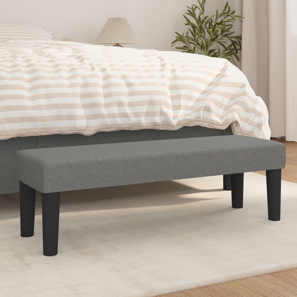 Klupa tamnosivi 100x30x30 cm od tkanine 346645