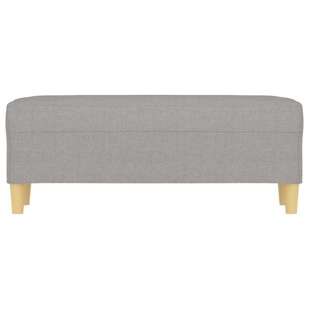 Klupa svjetlosiva 100 x 35 x 41 cm od tkanine 349375