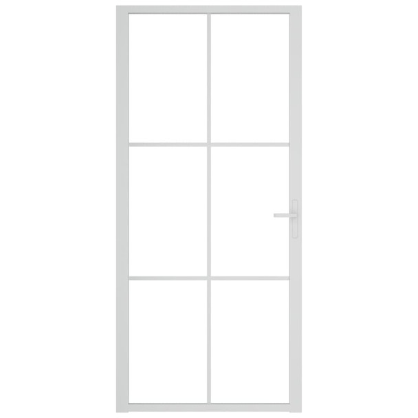 Unutarnja vrata 93 x 201,5 cm Bijela od ESG stakla i aluminija 350574