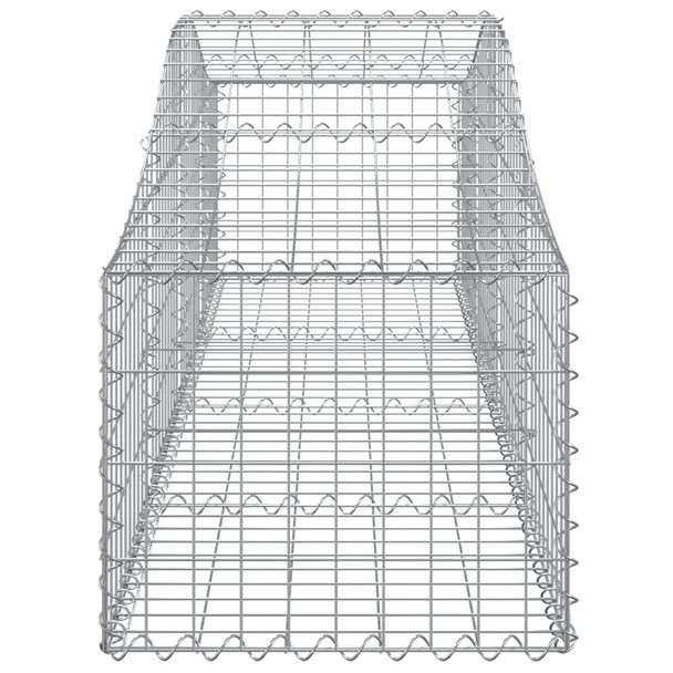 Lučne gabionske košare 11 kom 200x50x40/60 cm pocinčano željezo 3145586