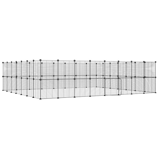 Kavez za ljubimce sa 60 panela i vratima crni 35x35 cm čelični 3114048