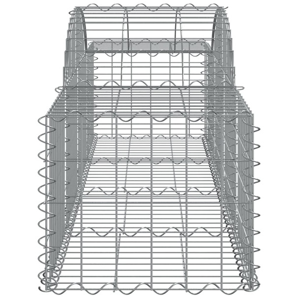 Lučne gabionske košare 2 kom 200x50x40/60 cm pocinčano željezo 3146257