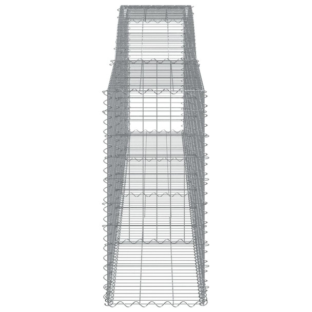 Lučne gabionske košare 9 kom 400x50x100/120cm pocinčano željezo 3147003