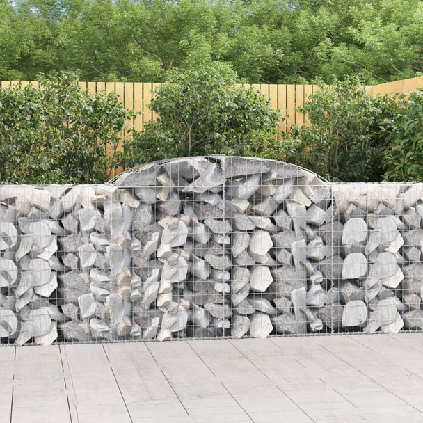 Lučne gabionske košare 12kom 300x50x100/120cm pocinčano željezo 3146711