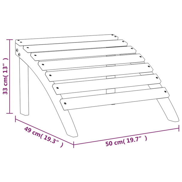 Vrtne stolice Adirondack s osloncem za noge 2 kom drvo bagrema 3145015