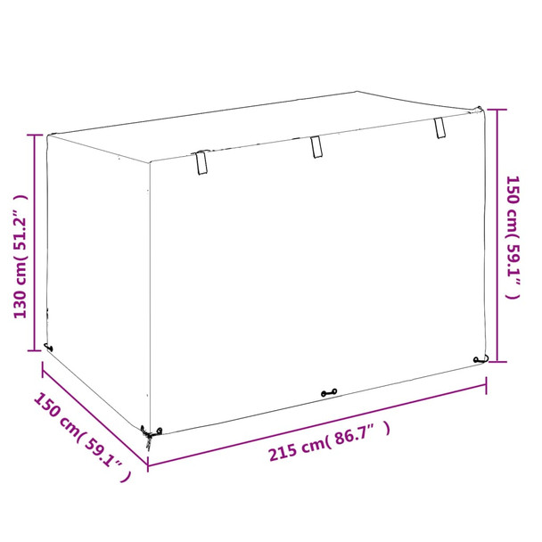 Navlake za ljuljačku 2 kom s 12 ušica 215 x 150 x 130/150 cm PE 3155382