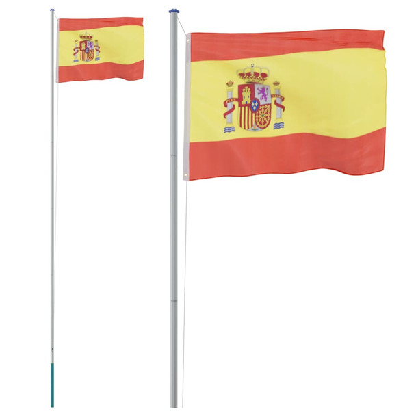 Španjolska zastava i jarbol 6,23 m aluminijski 3147108