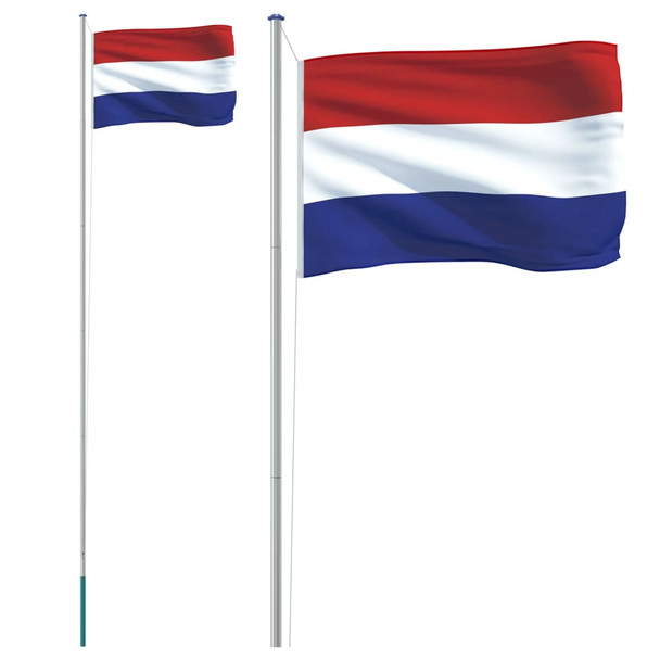 Nizozemska zastava i jarbol 6,23 m aluminijski 3147086