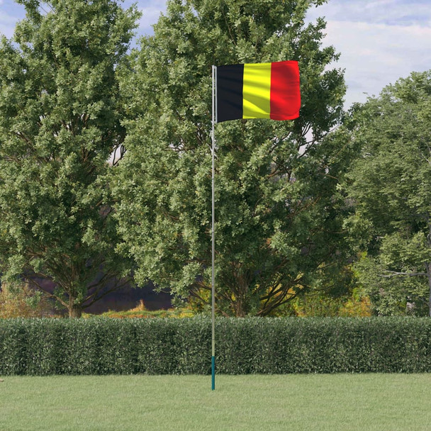Belgijska zastava i jarbol 5,5 m aluminijski 3147117