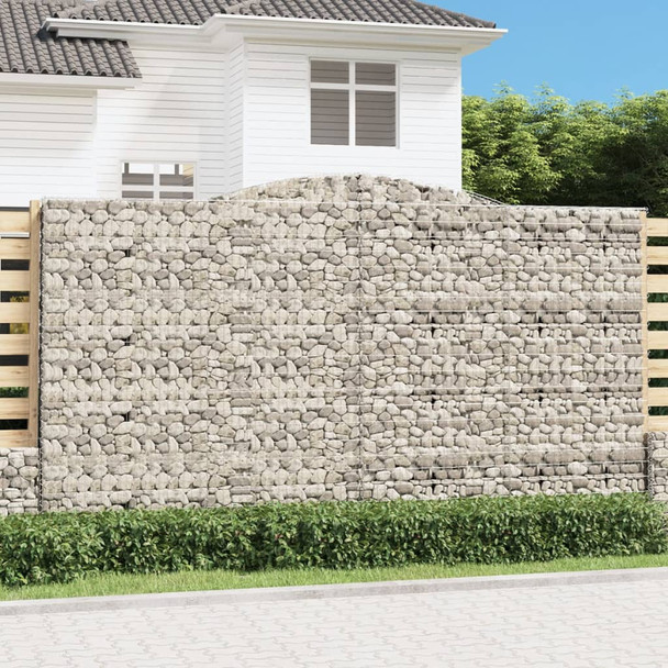 Lučne gabionske košare 3 kom 400x30x220/240cm pocinčano željezo 3146945