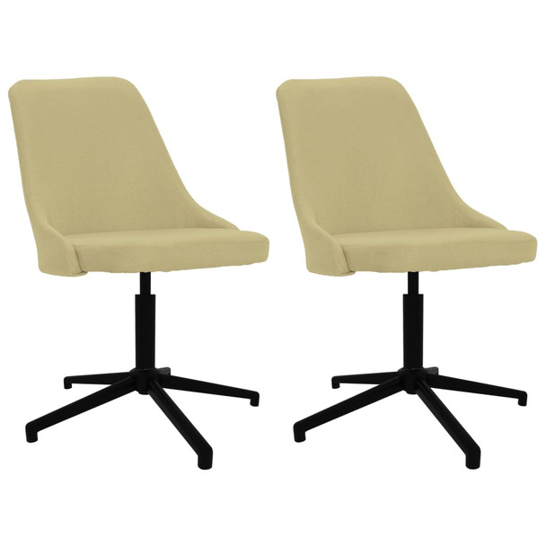 Okretne blagovaonske stolice od tkanine 2 kom zelene 330909