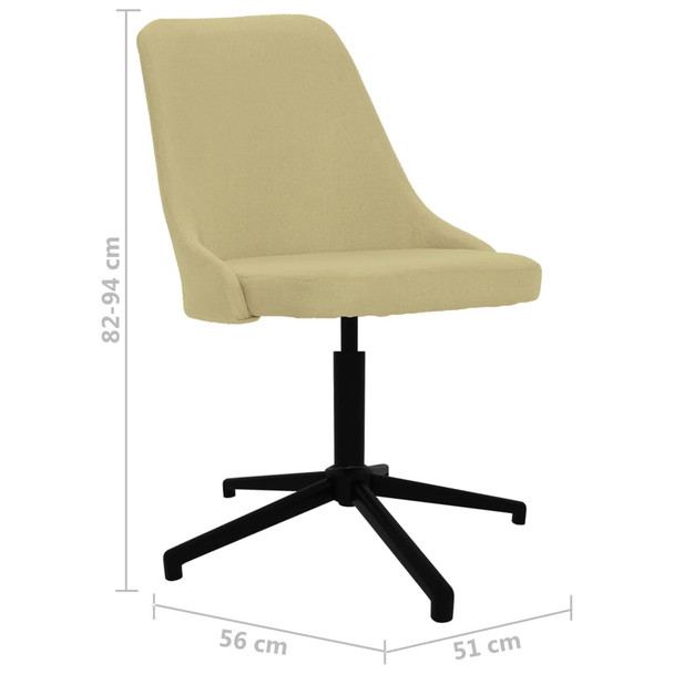 Okretne blagovaonske stolice od tkanine 2 kom zelene 330909
