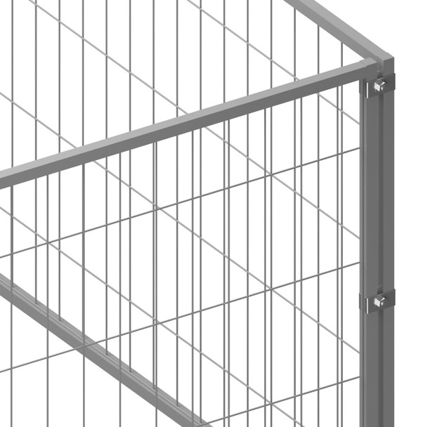 Kavez za pse srebrni 25 m² čelični 3082163