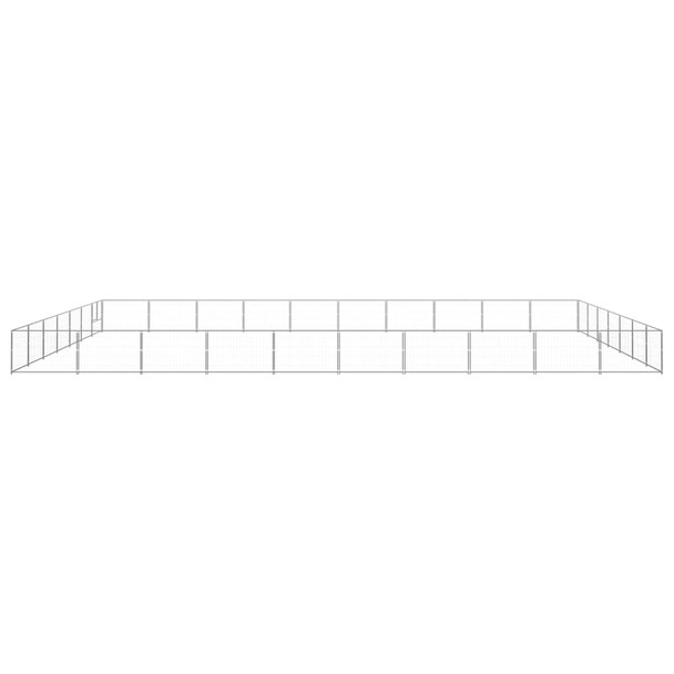 Kavez za pse srebrni 70 m² čelični 3082186