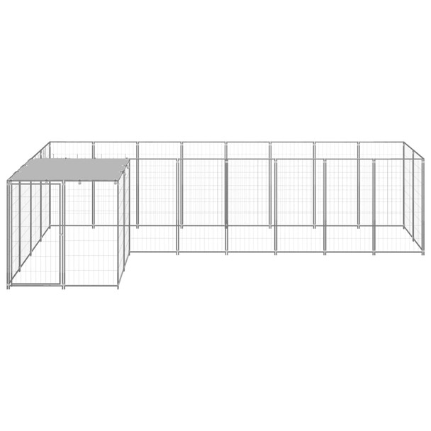 Kavez za pse srebrni 6,05 m² čelični 3082231