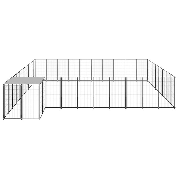 Kavez za pse crni 25,41 m² čelični 3082240