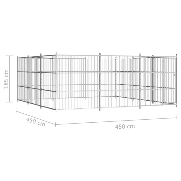 Vanjski kavez za pse 450 x 450 x 185 cm 144626