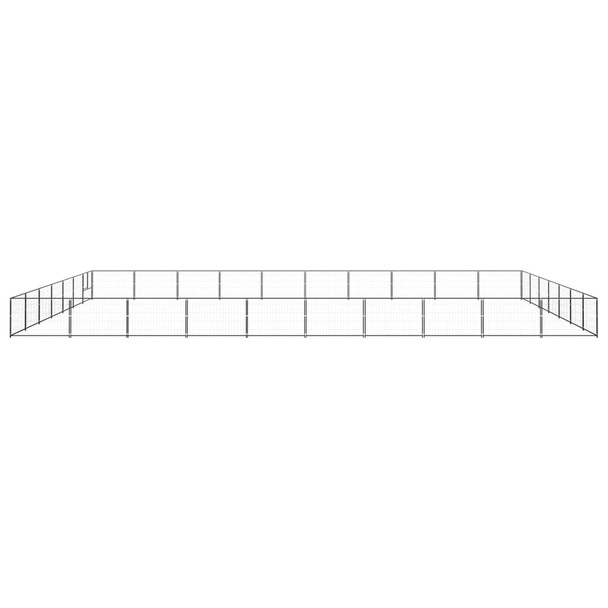 Kavez za pse crni 70 m² čelični 3082182