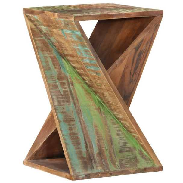 Bočni stolić 35 x 35 x 55 cm od masivnog obnovljenog drva 337995