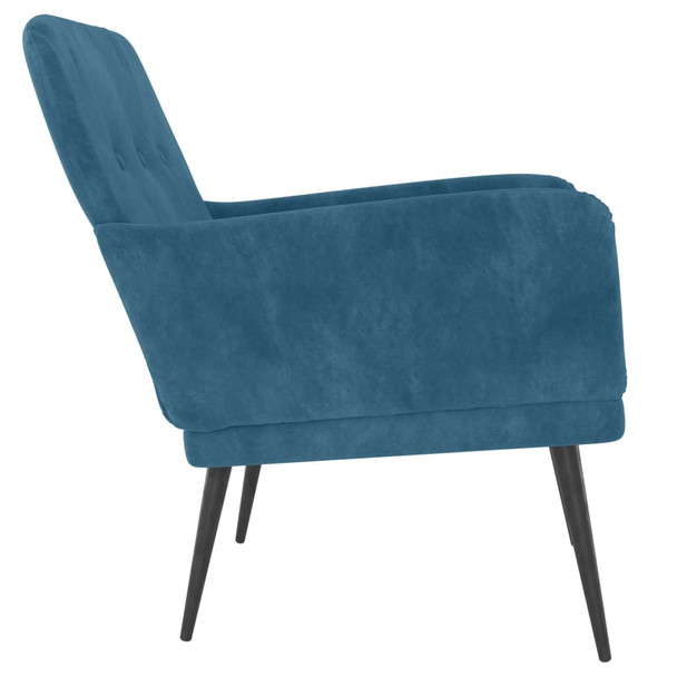 Fotelja Plava 62 x 79 x 79 cm baršunasta 351413