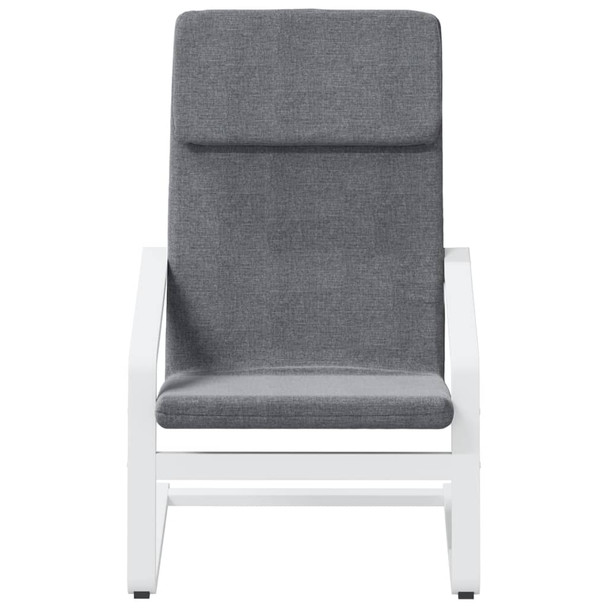 Stolica za opuštanje s tabureom od tkanine tamnosiva 3154414