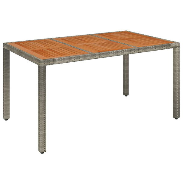 Vrtni stol s drvenom pločom sivi 150 x 90 x 75 cm od poliratana 319902