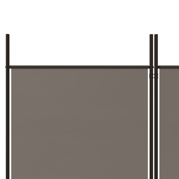 Sobna pregrada s 4 panela antracit 200 x 220 cm od tkanine 350200