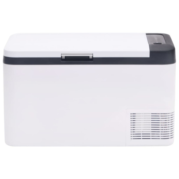 Prijenosni hladnjak s ručkom i adapterom crno-bijeli 25 L PP/PE 3154634