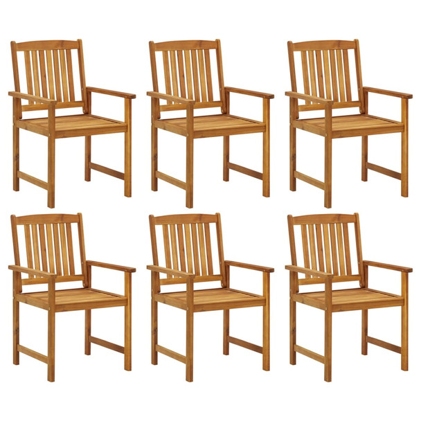 Vrtne stolice s jastucima 6 kom od masivnog drva bagrema 3078162