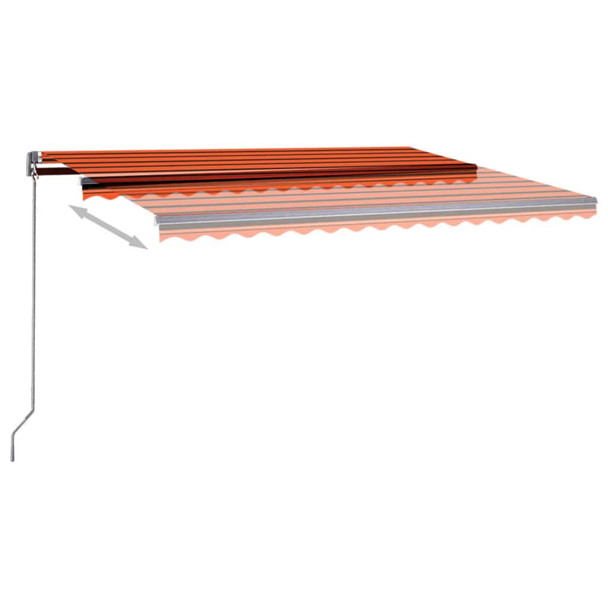 Samostojeća automatska tenda 450x350 cm narančasto-smeđa 3069850