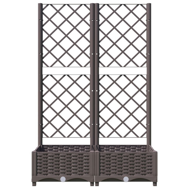 Vrtna sadilica s rešetkom smeđa 80 x 40 x 121,5 cm PP 318260