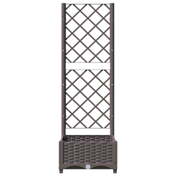 Vrtna sadilica s rešetkom smeđa 40 x 40 x 121,5 cm PP 318258