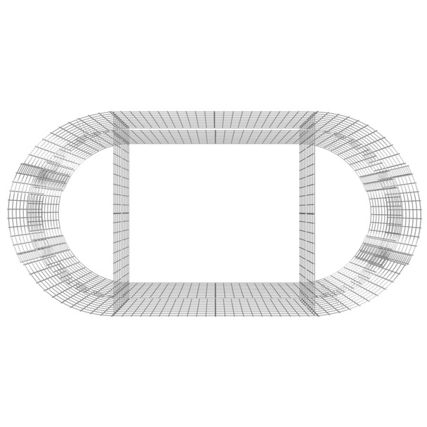 Gabionska povišena gredica od pocinčanog željeza 200x100x100 cm 152045