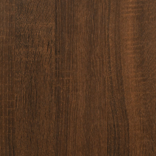 Konzoni stol boja smeđeg hrasta 160x30x75 cm od drva i željeza 832852