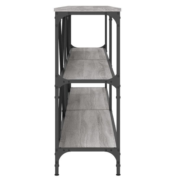 Konzolni stol boja hrasta sonome 200x30x75 cm od drva i željeza 832861