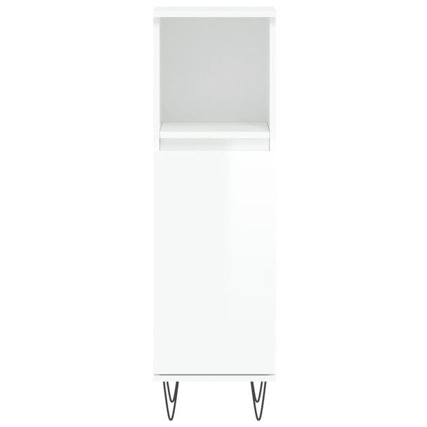 3-dijelni set kupaonskog namještaja sjajni bijeli drveni 3190223