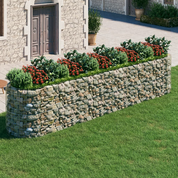 Gabionska povišena gredica od pocinčanog željeza 500x100x100 cm 152048