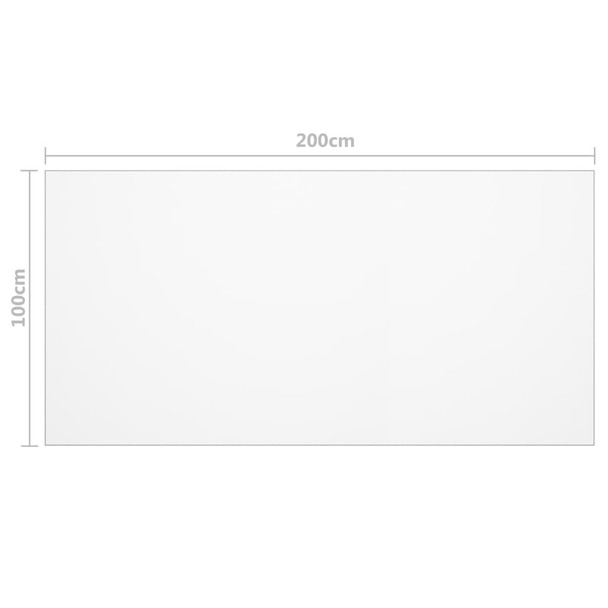 Zaštita za stol mat 200 x 100 cm 2 mm PVC 288272