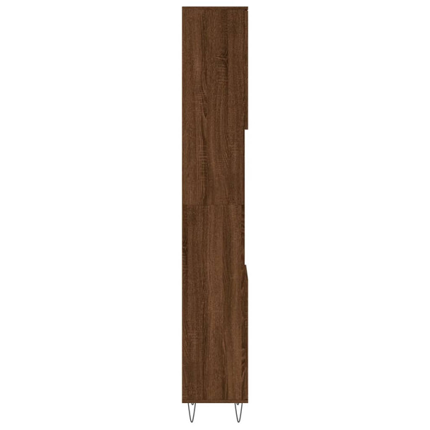 Kupaonski ormarić boja smeđeg hrasta 30x30x190 cm drveni 831539