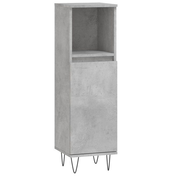 3-dijelni set kupaonskog namještaja siva boja betona drveni 3190225