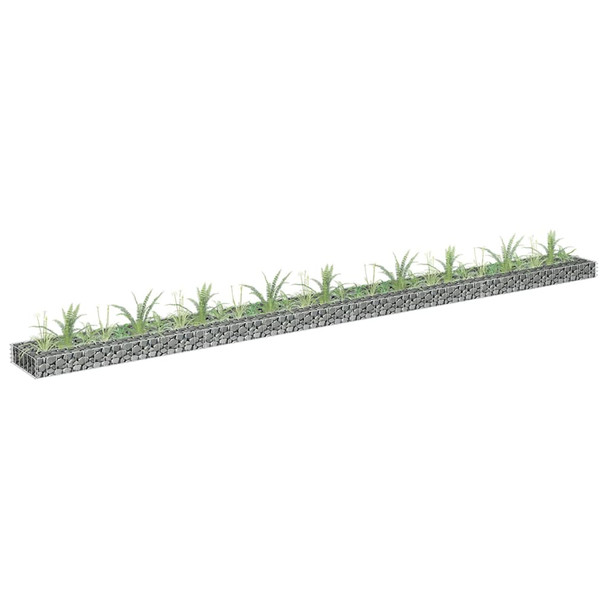 Gabionska povišena gredica od pocinčanog čelika 360x30x10 cm 145640