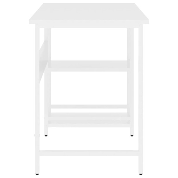 Stol za računalo bijeli 105 x 55 x 72 cm od MDF-a i metala 20551