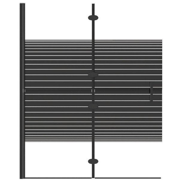 Sklopiva pregrada za tuš ESG 100 x 140 cm crna 150741