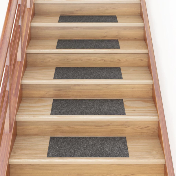 Samoljepljivi otirači za stepenice 15 kom 60 x 25 cm sivo-smeđi 326920