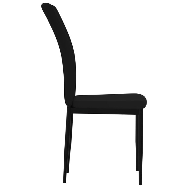 Blagovaonske stolice 4 kom crne baršunaste 326110