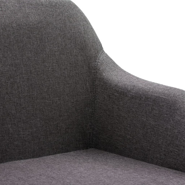 Okretne blagovaonske stolice od tkanine 2 kom smeđe-sive 330643