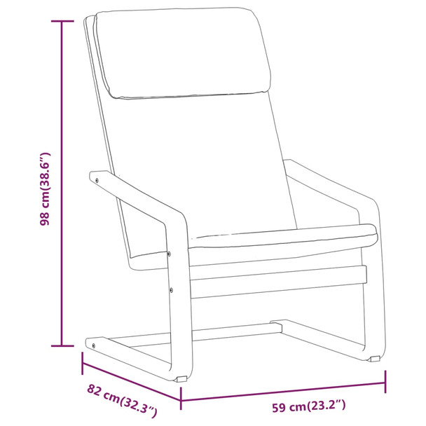 Stolica za opuštanje od tkanine crna 351058