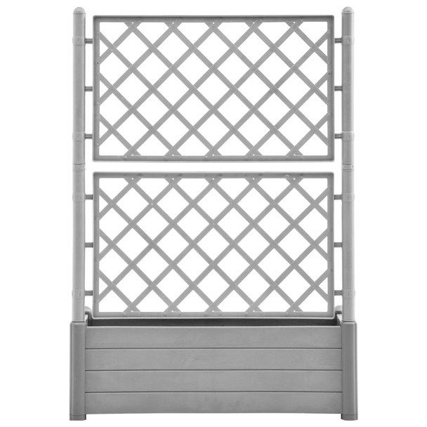 Vrtna sadilica s rešetkom 100 x 43 x 142 cm PP siva boja kamena 317582