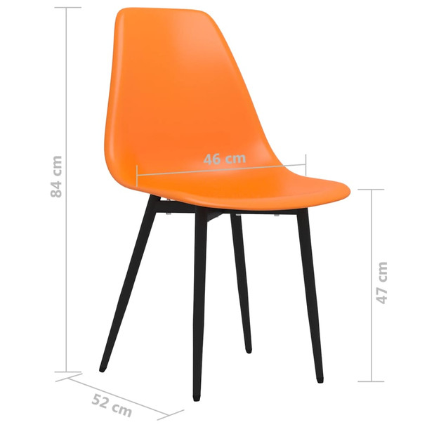 Blagovaonske stolice 4 kom narančaste PP 338061